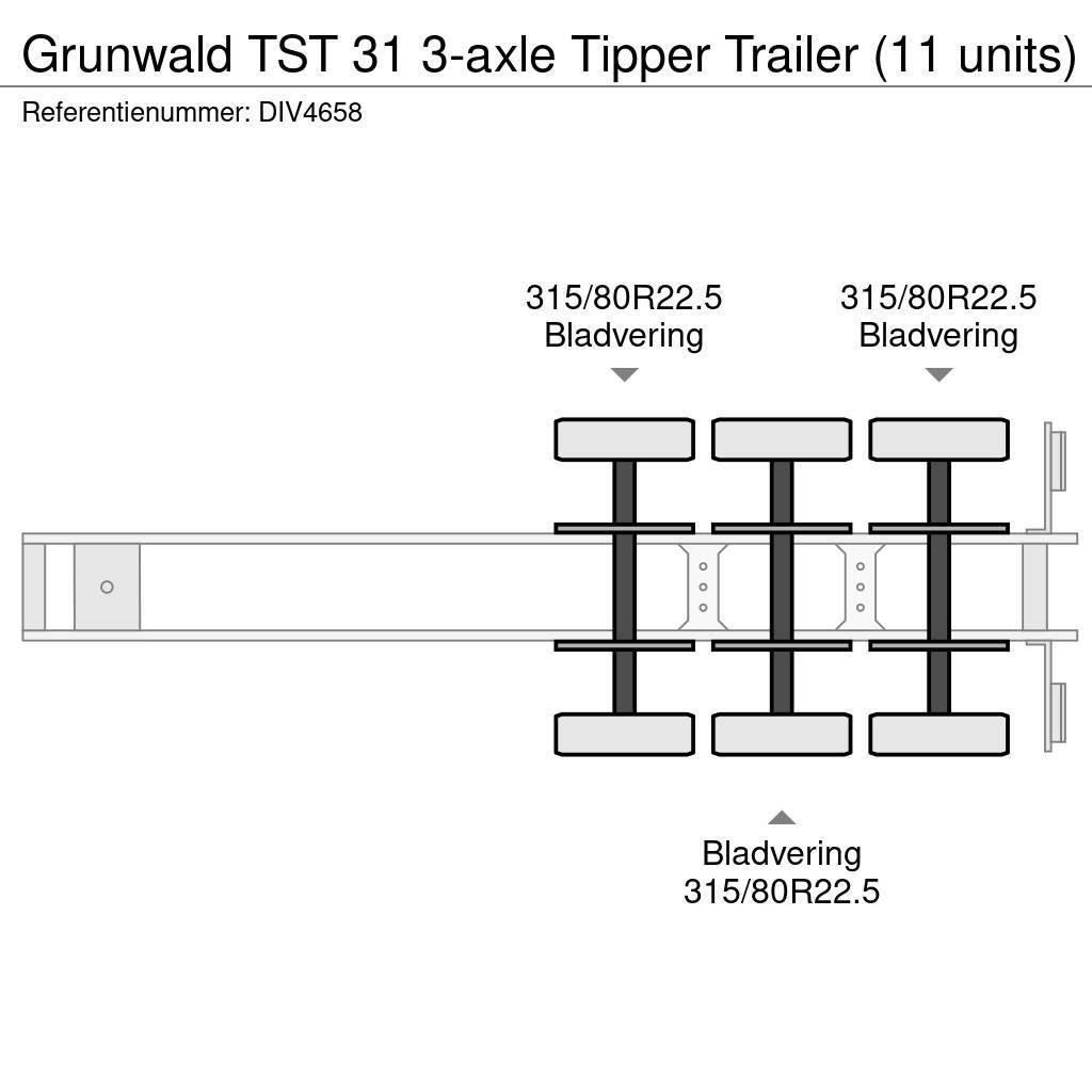 Grunwald TST 31 3-axle Tipper Trailer (11 units) Polprikolice prekucniki - kiper