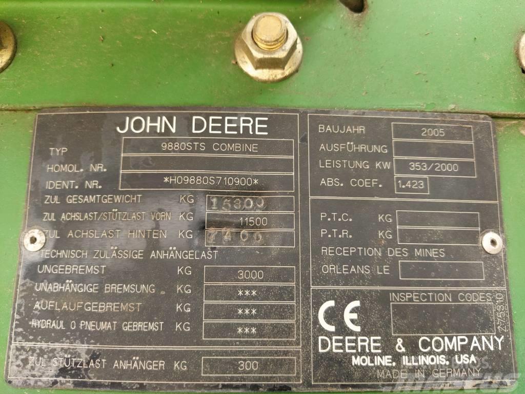 John Deere 9880 i STS Kombajni