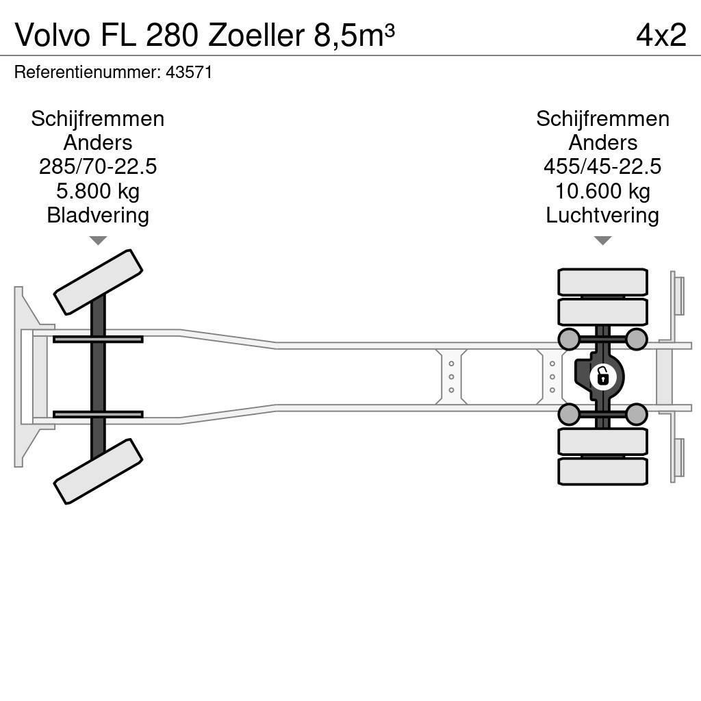 Volvo FL 280 Zoeller 8,5m³ Komunalni tovornjaki