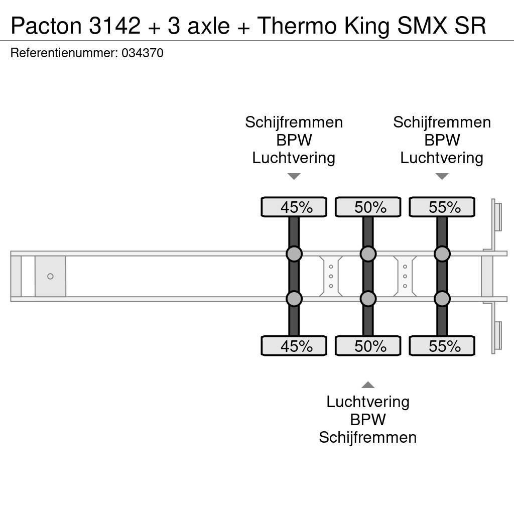 Pacton 3142 + 3 axle + Thermo King SMX SR Hladilne polprikolice