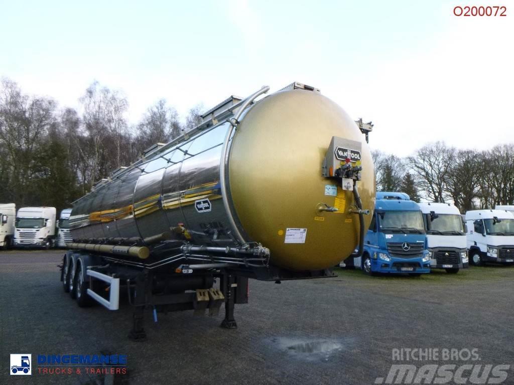 Van Hool Chemical tank inox L4BH 30 m3 / 1 comp / ADR 29/08 Polprikolice cisterne