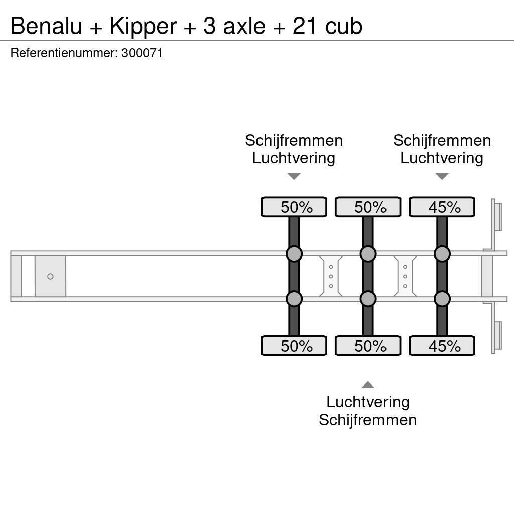 Benalu + Kipper + 3 axle + 21 cub Polprikolice prekucniki - kiper