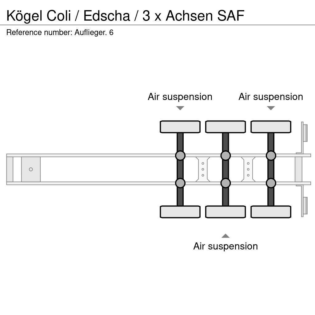 Kögel Coli / Edscha / 3 x Achsen SAF Polprikolice s ponjavo