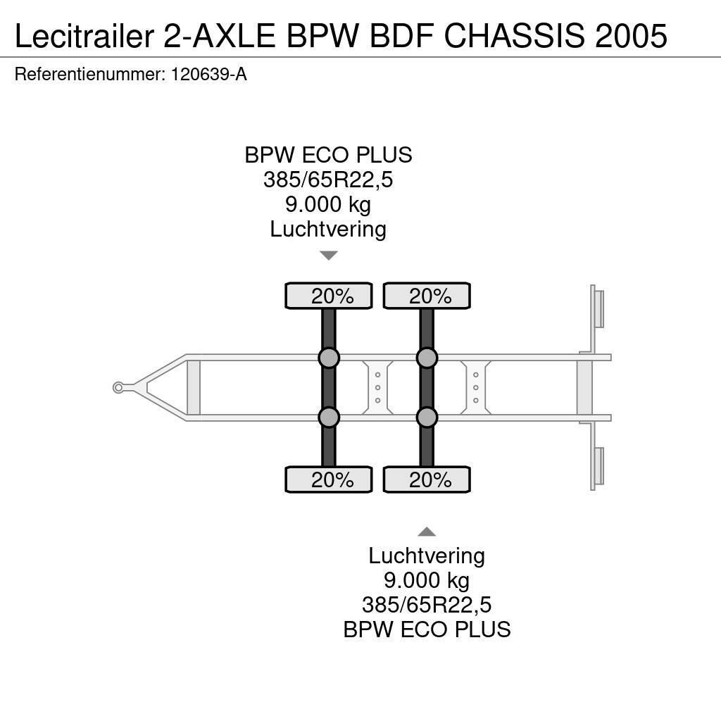 Lecitrailer 2-AXLE BPW BDF CHASSIS 2005 Prikolice podvozja