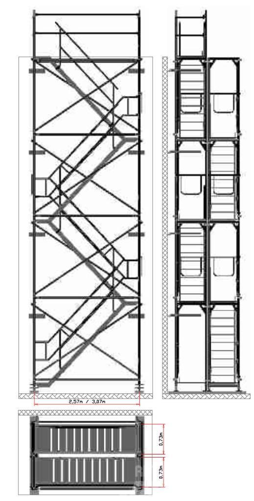  Gerüst Treppe Treppenturm 12m Gradbeni odri