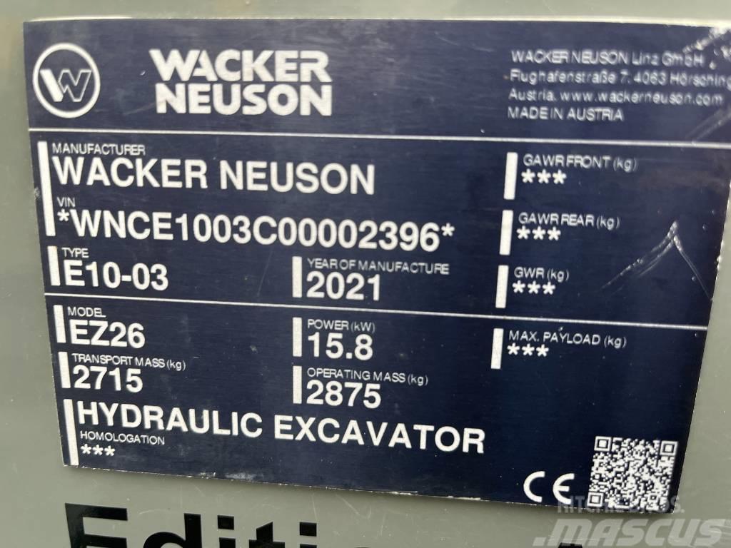 Wacker Neuson EZ 26 Mini bagri <7t