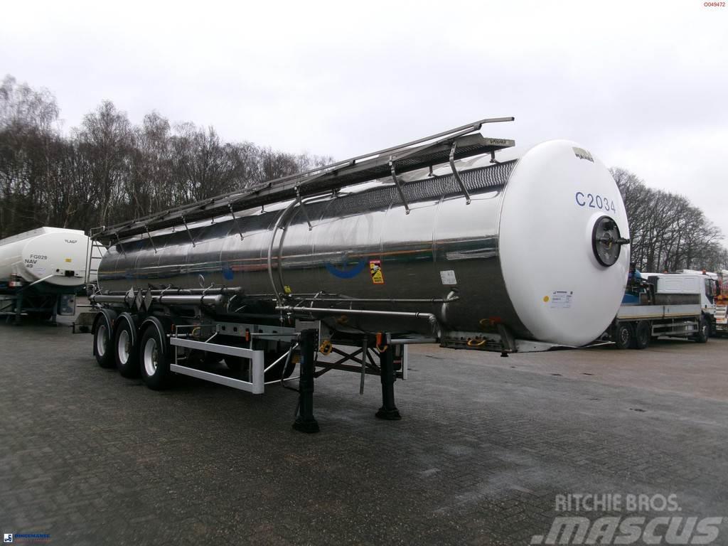 Magyar Chemical tank inox 22.5 m3 / 1 comp ADR 29-05-2024 Polprikolice cisterne