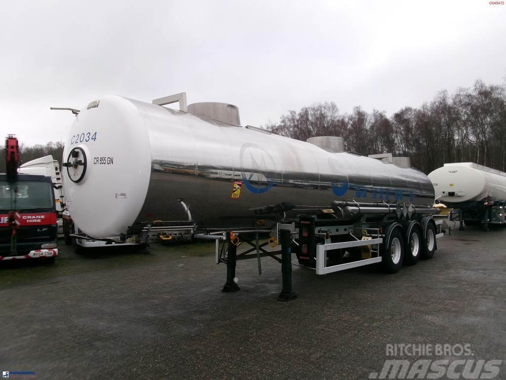 Magyar Chemical tank inox 22.5 m3 / 1 comp ADR 29-05-2024 Polprikolice cisterne