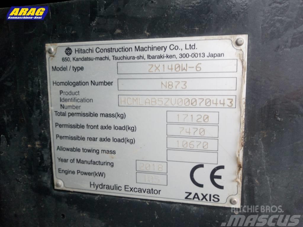Hitachi ZX 140 W-6 Bagri na kolesih
