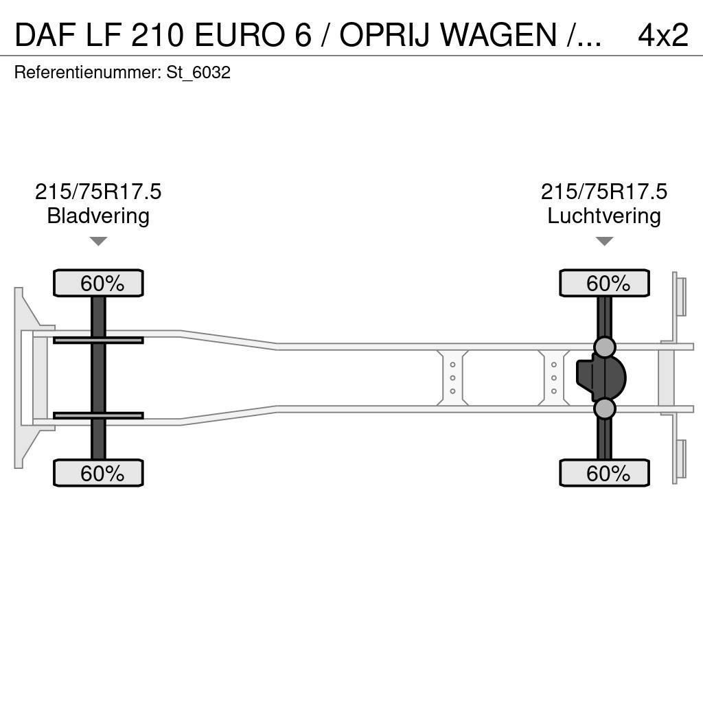 DAF LF 210 EURO 6 / OPRIJ WAGEN / MACHINE TRANSPORT Avtotransporterji