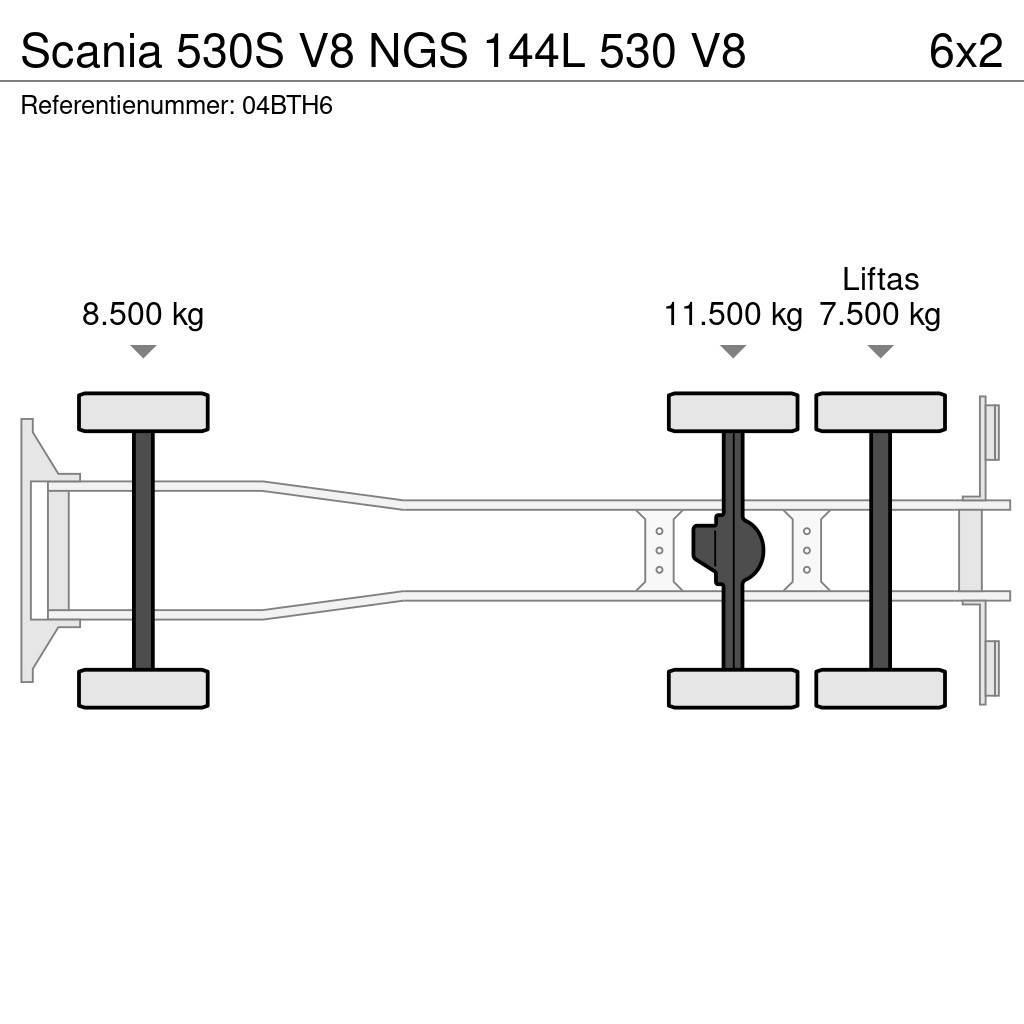 Scania 530S V8 NGS 144L 530 V8 Tovornjaki zabojniki
