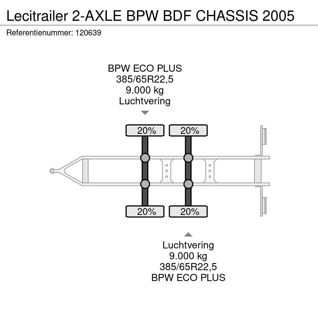 Lecitrailer 2-AXLE BPW BDF CHASSIS 2005 Razstavljive prikolice
