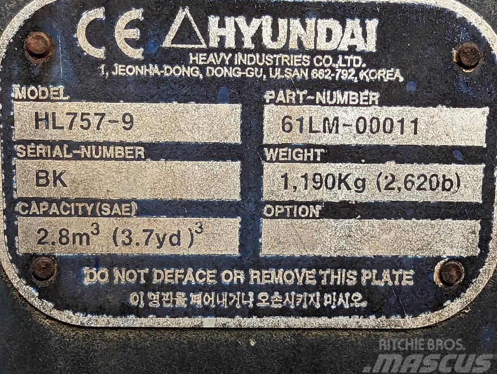 Hyundai WLoader Bucket HL 757-9 Drugi deli