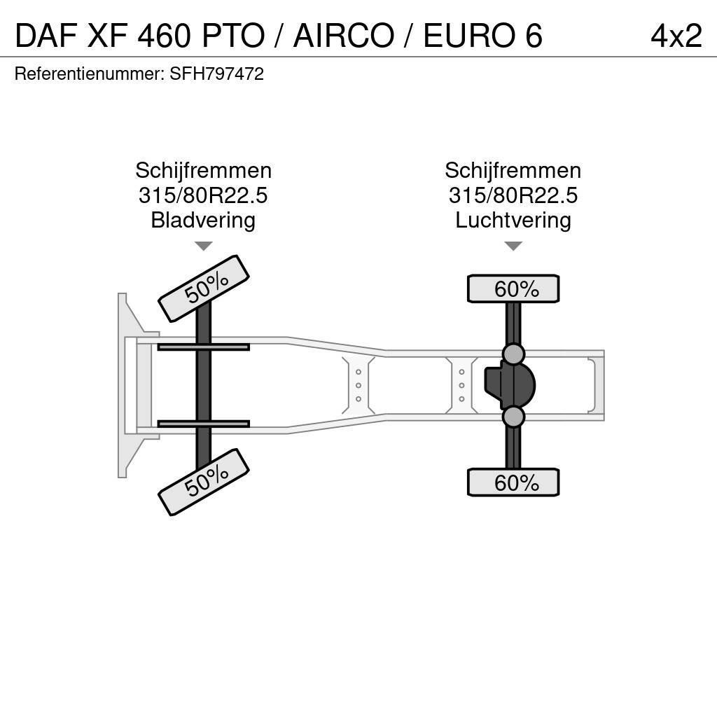 DAF XF 460 PTO / AIRCO / EURO 6 Vlačilci