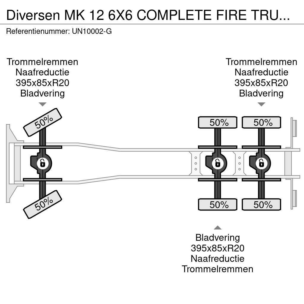  Diversen MK 12 6X6 COMPLETE FIRE TRUCK FULL STEEL Gasilska vozila