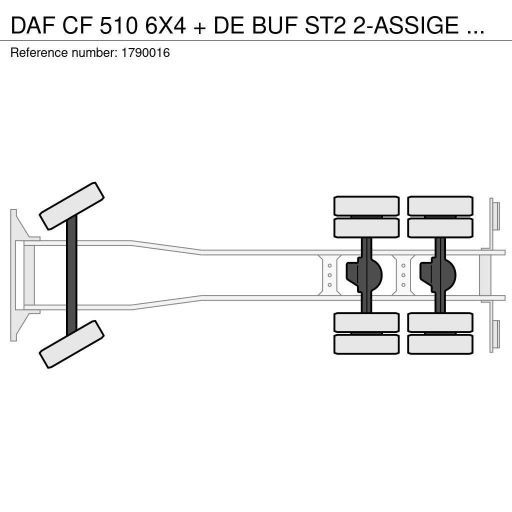 DAF CF 510 6X4 + DE BUF ST2 2-ASSIGE 10M3 CONCRETE MIX Avtomešalci za beton