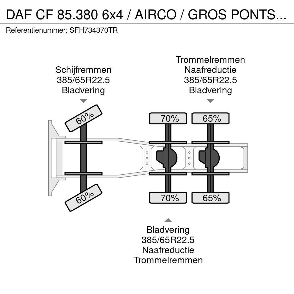 DAF CF 85.380 6x4 / AIRCO / GROS PONTS - BIG AXLES / L Vlačilci