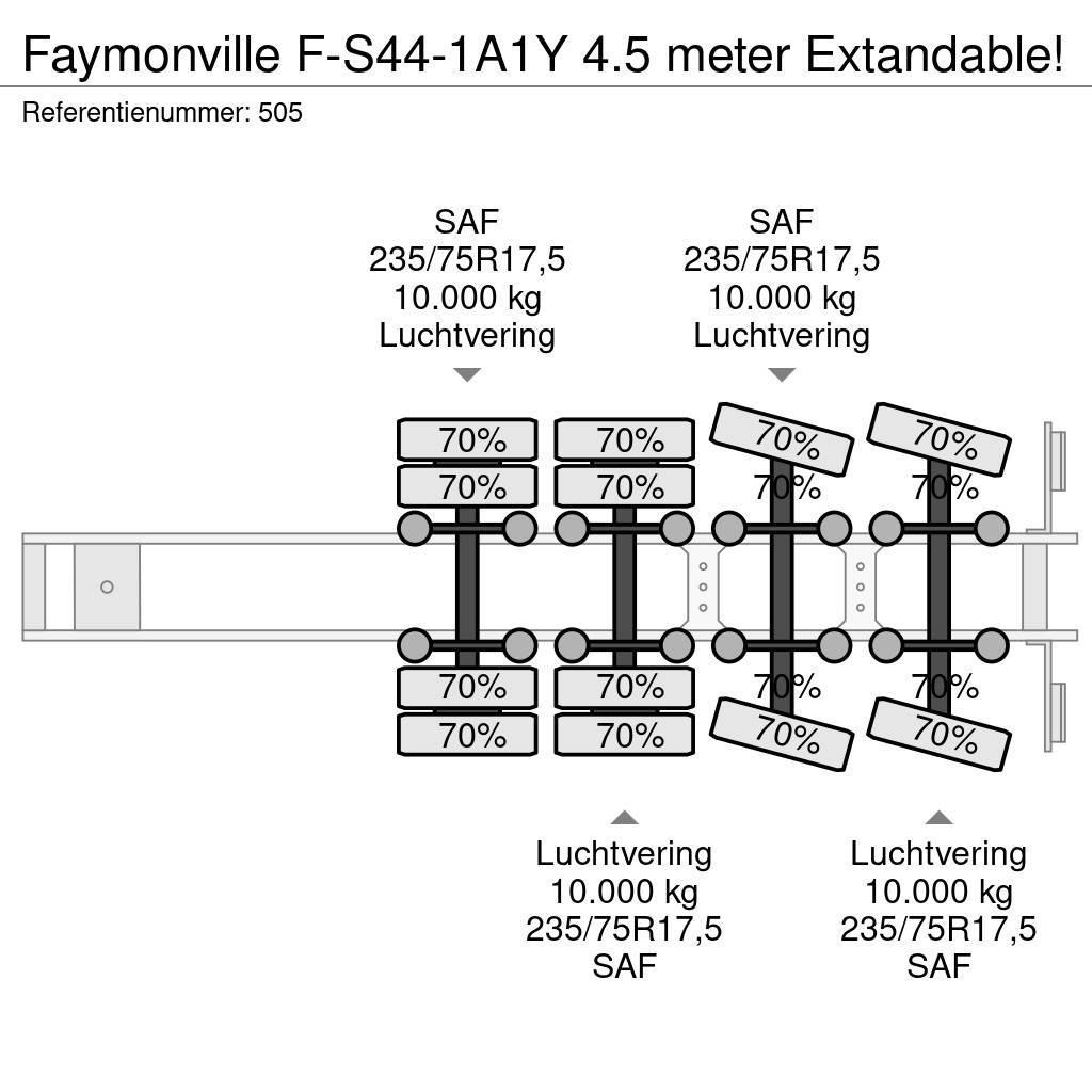 Faymonville F-S44-1A1Y 4.5 meter Extandable! Nizko noseče polprikolice