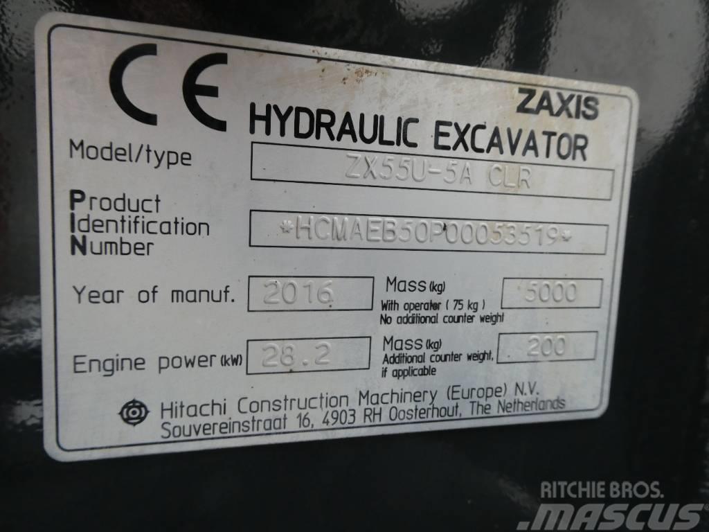 Hitachi ZX 55 U-5 A CLR Mini bagri <7t