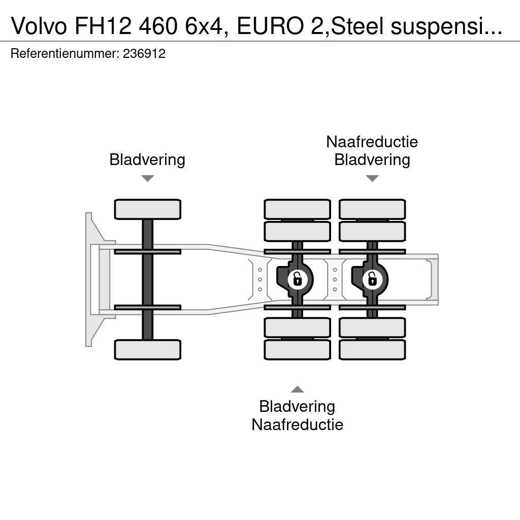 Volvo FH12 460 6x4, EURO 2,Steel suspension, Manual, Hyd Vlačilci