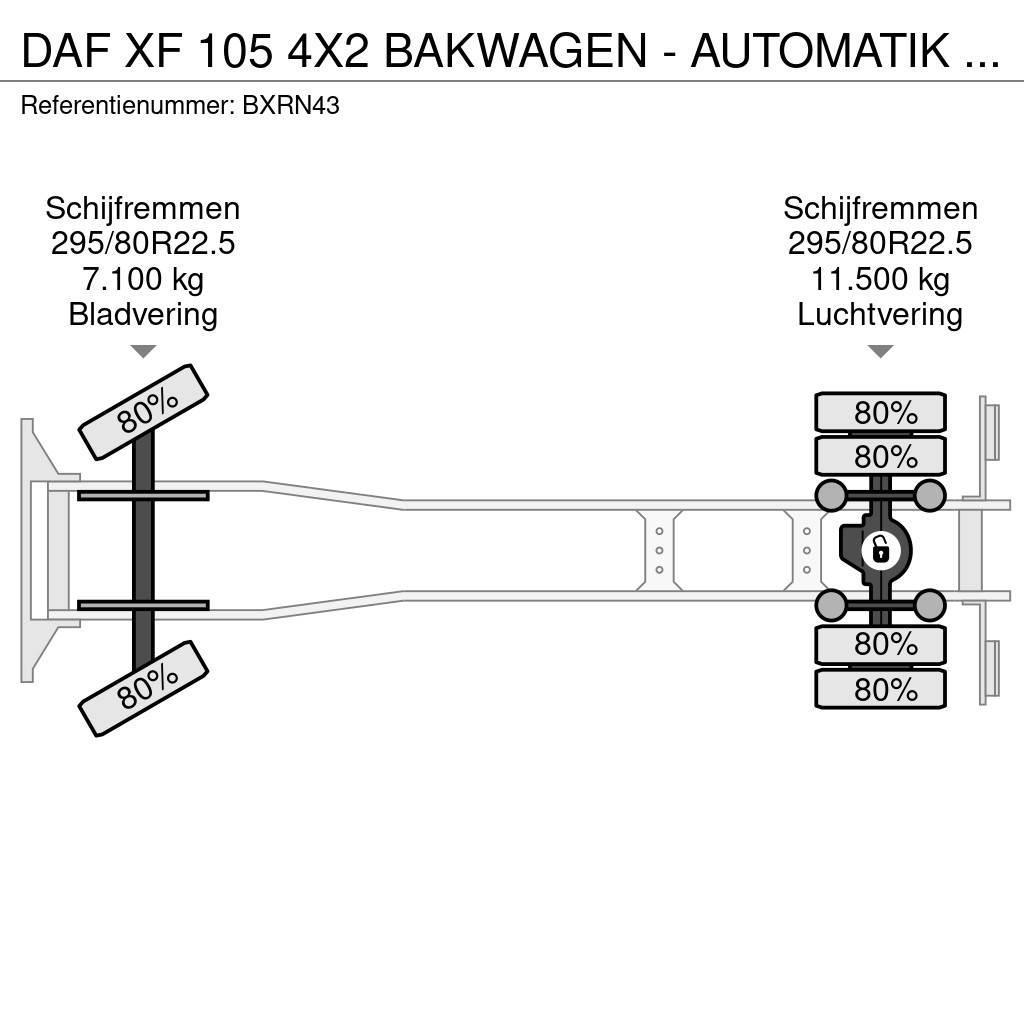 DAF XF 105 4X2 BAKWAGEN - AUTOMATIK - LESAUTO - LOW MI Tovornjaki zabojniki