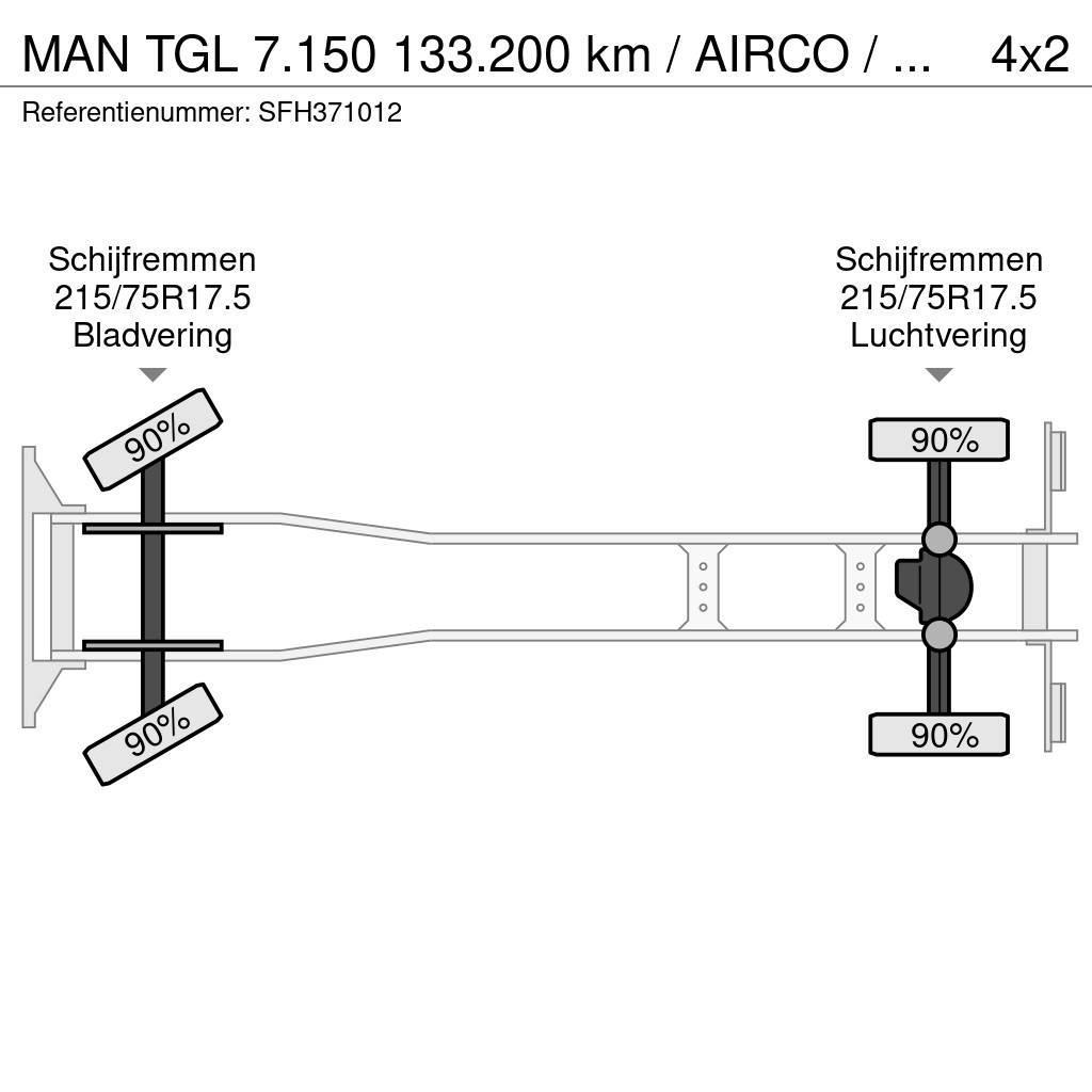MAN TGL 7.150 133.200 km / AIRCO / MANUEL / CARGOLIFT Tovornjaki zabojniki