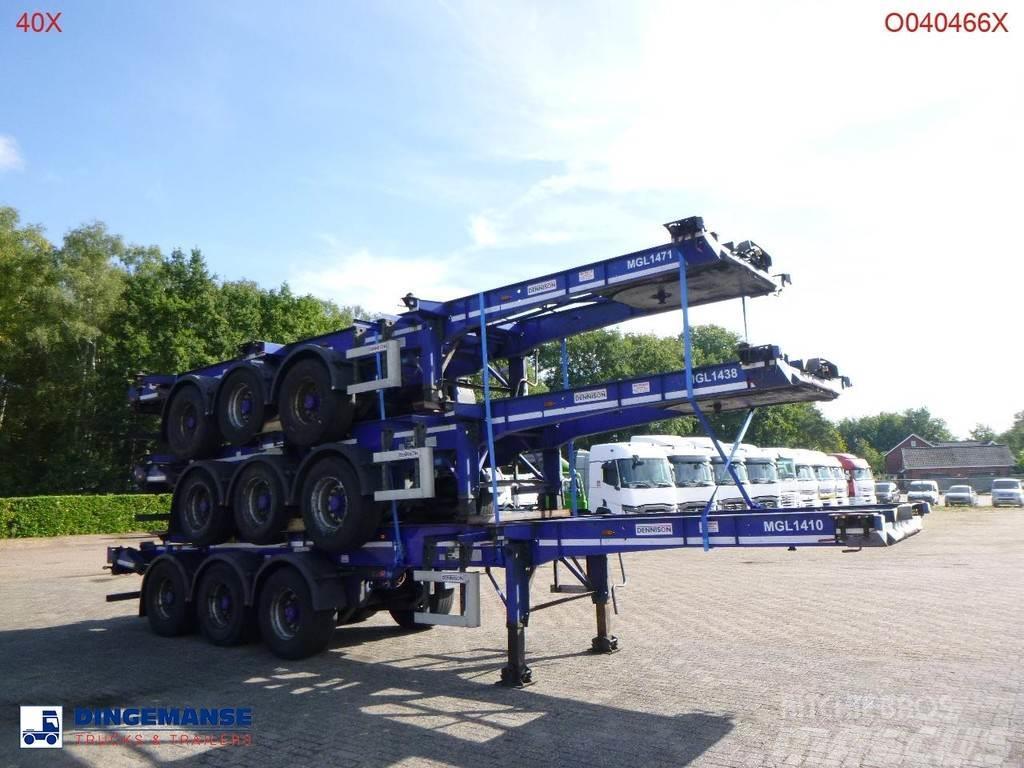 Dennison Stack - 3 x container trailer 20-30-40-45 ft Kontejnerske polprikolice