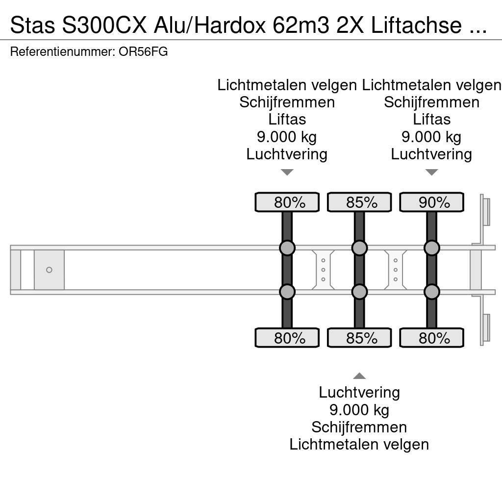 Stas S300CX Alu/Hardox 62m3 2X Liftachse Alcoa LED Polprikolice prekucniki - kiper