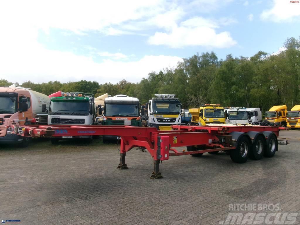 Asca 3-axle container trailer 20-40-45 ft + hydraulics Kontejnerske polprikolice