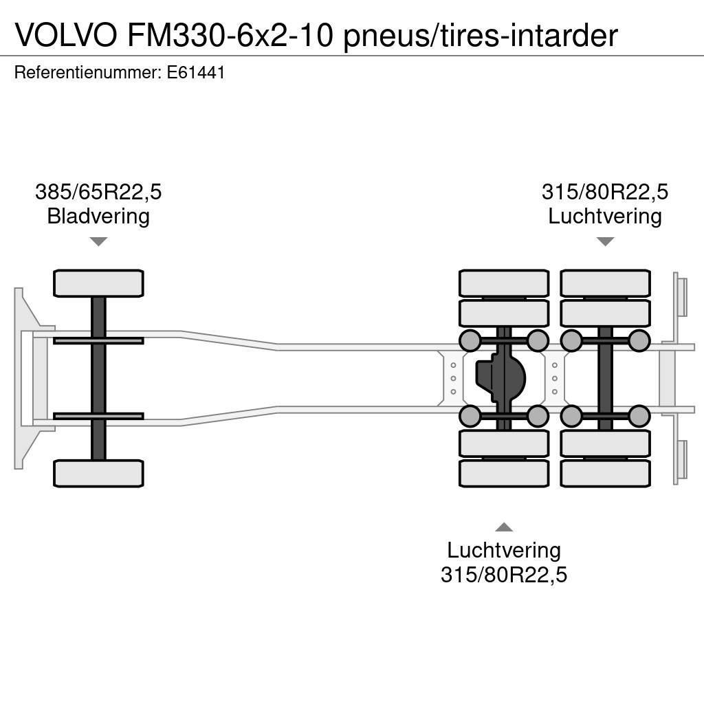 Volvo FM330-6x2-10 pneus/tires-intarder Tovornjaki s ponjavo