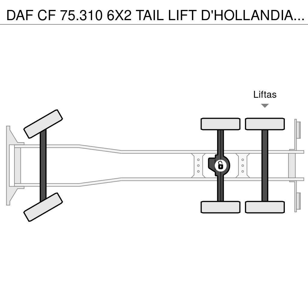 DAF CF 75.310 6X2 TAIL LIFT D'HOLLANDIA 2500 KG - EURO Tovornjaki s ponjavo