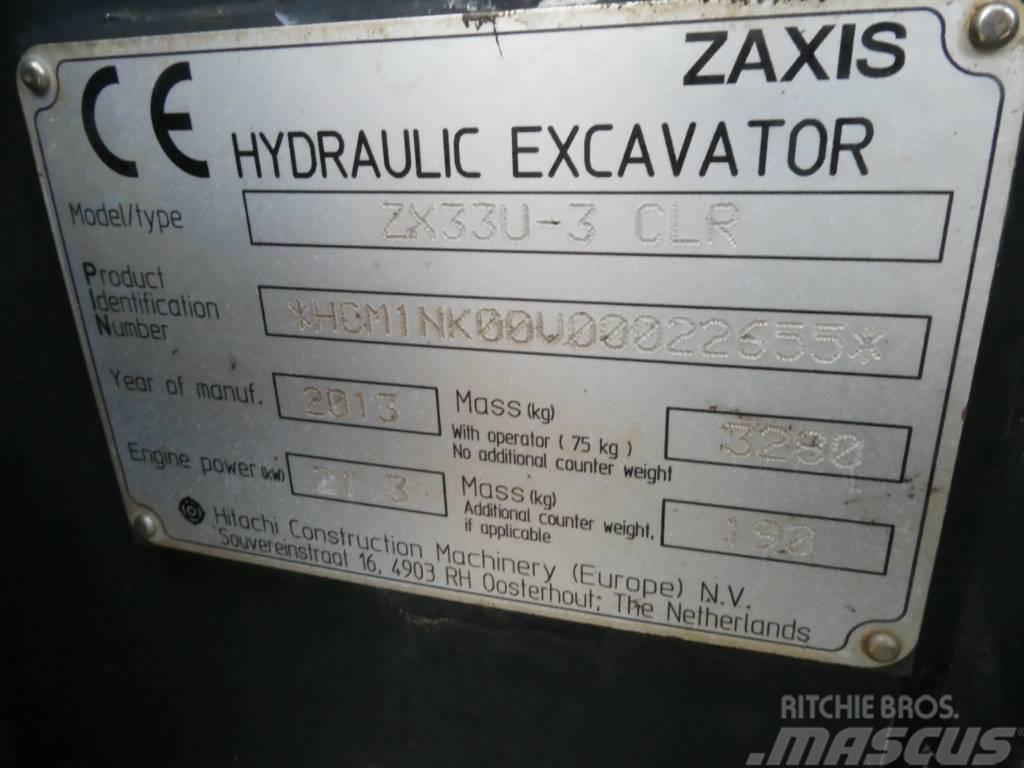Hitachi ZX 33 U CLR Mini bagri <7t