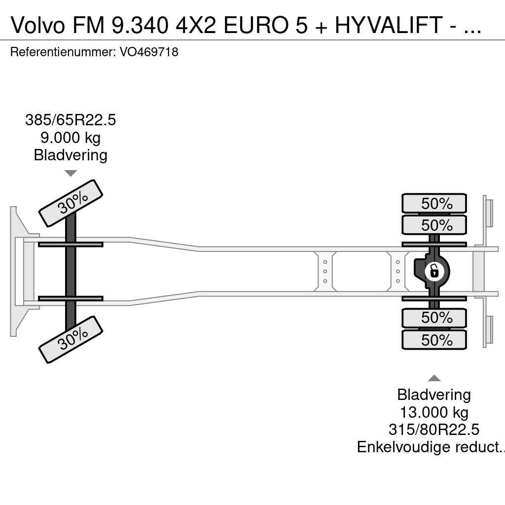 Volvo FM 9.340 4X2 EURO 5 + HYVALIFT - FULL STEEL SUSP. Komunalni tovornjaki