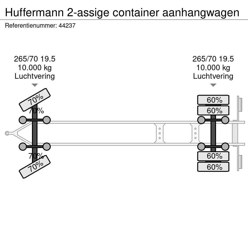 Hüffermann 2-assige container aanhangwagen Kontejnerske prikolice