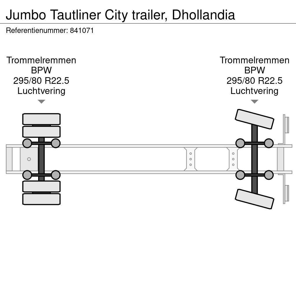 Jumbo Tautliner City trailer, Dhollandia Polprikolice s ponjavo