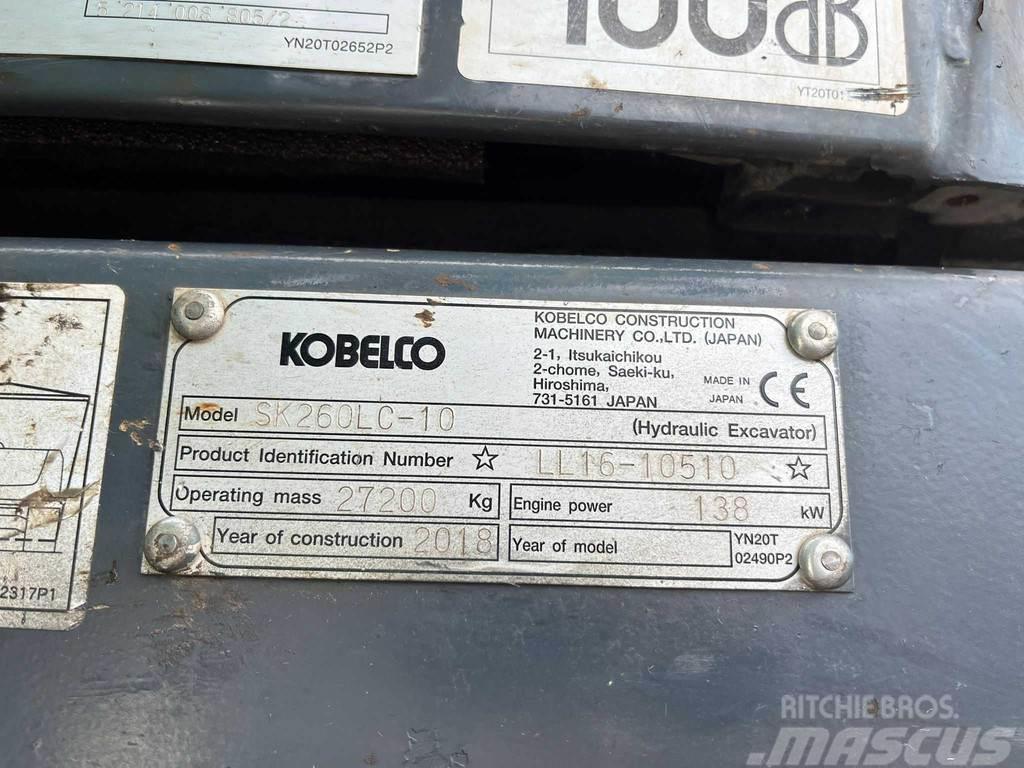 Kobelco SK 260 LC-10 2 BUCKETS / AC / CENTRAL LUBRICATION Bagri goseničarji