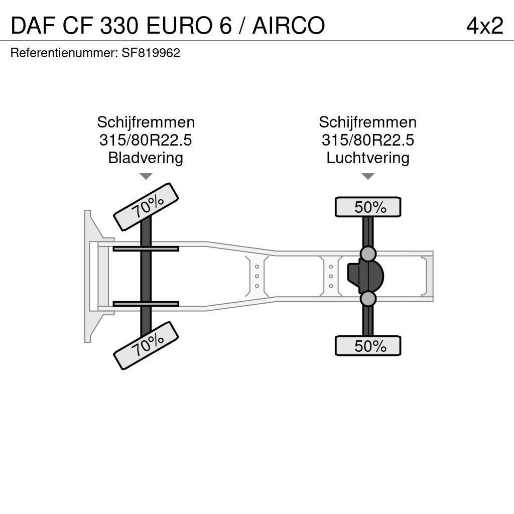 DAF CF 330 EURO 6 / AIRCO Vlačilci