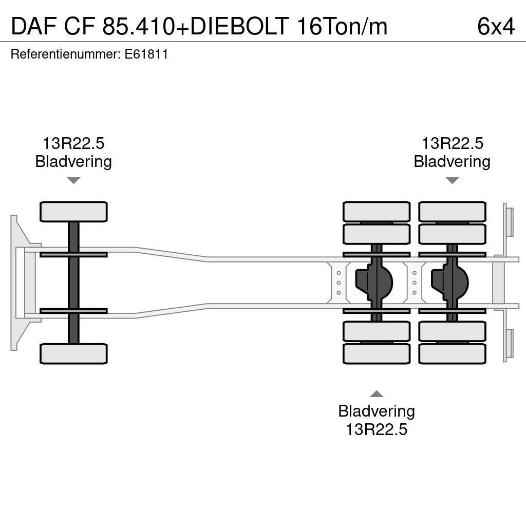 DAF CF 85.410+DIEBOLT 16Ton/m Kontejnerski tovornjaki