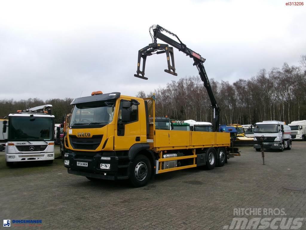 Iveco Stralis 310 6x2 Euro 6 + Atlas 129.3V A11 crane Tovornjaki s kesonom/platojem