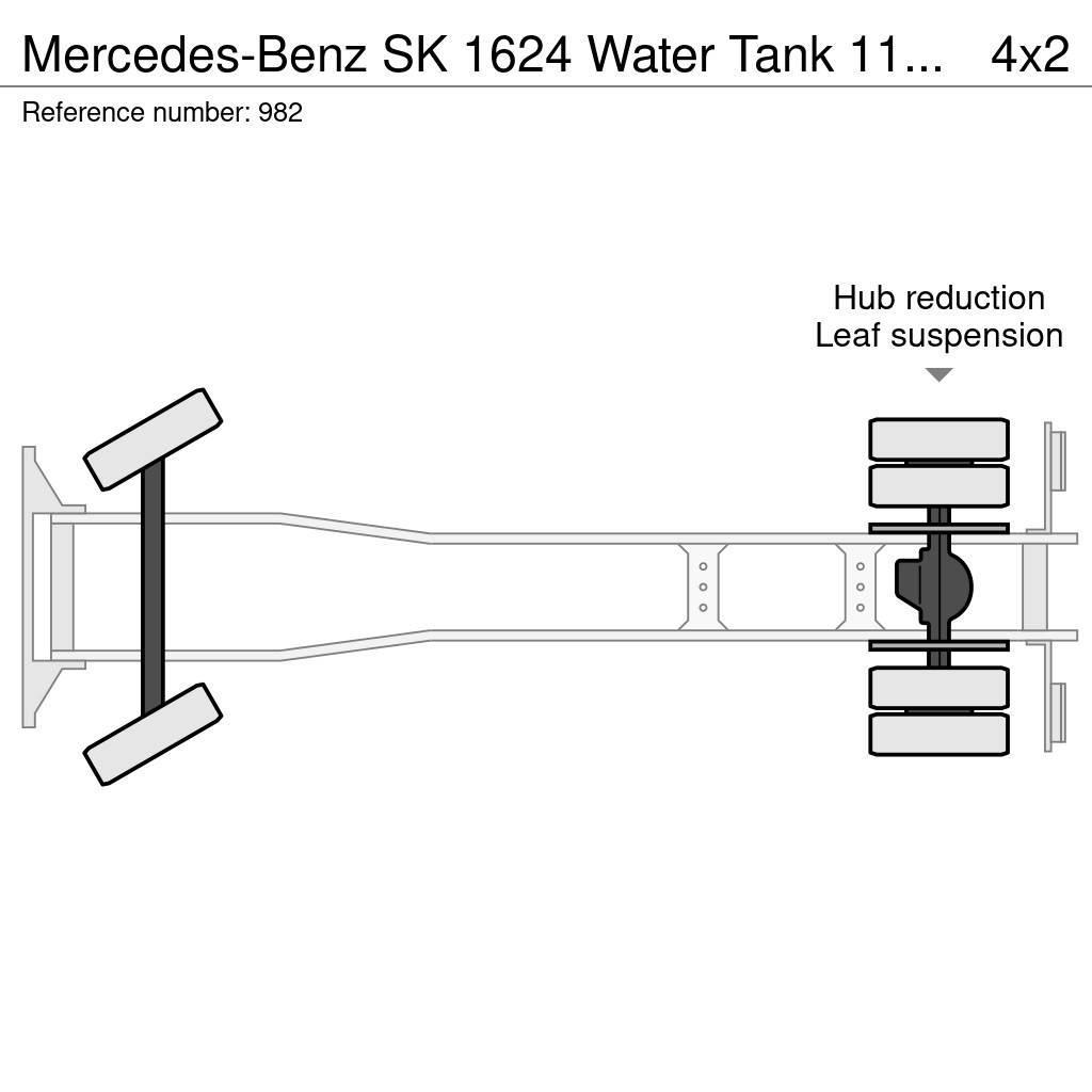 Mercedes-Benz SK 1624 Water Tank 11.000 Liters Spraybar Big Axle Tovornjaki cisterne