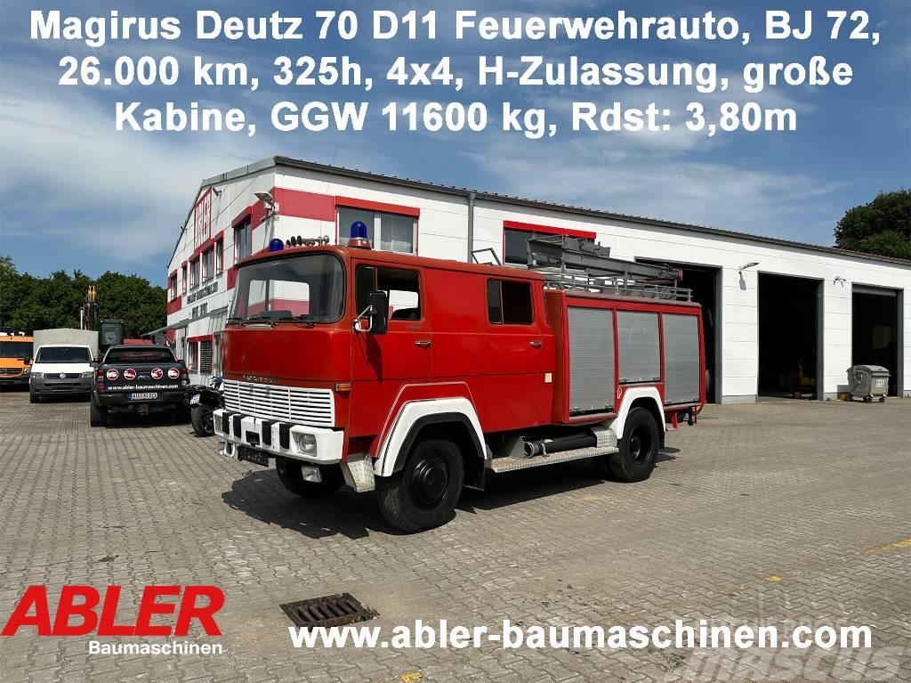 Magirus Deutz 70 D11 Feuerwehrauto 4x4 H-Zulassung Tovornjaki zabojniki