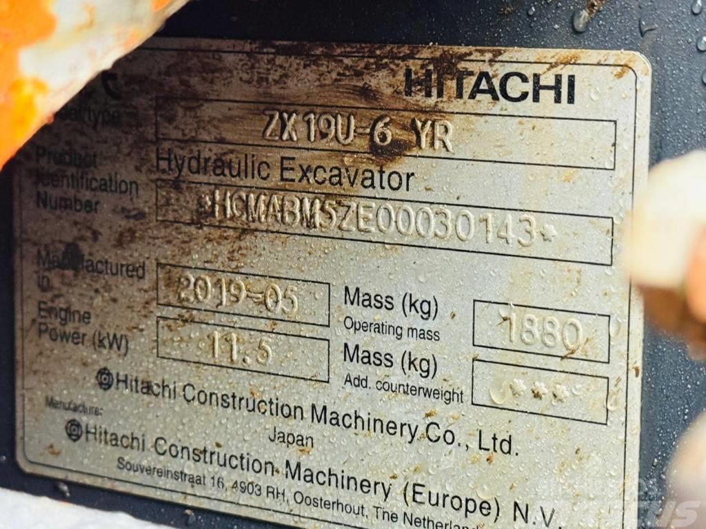 Hitachi ZX 19 U-6 Mini bagri <7t