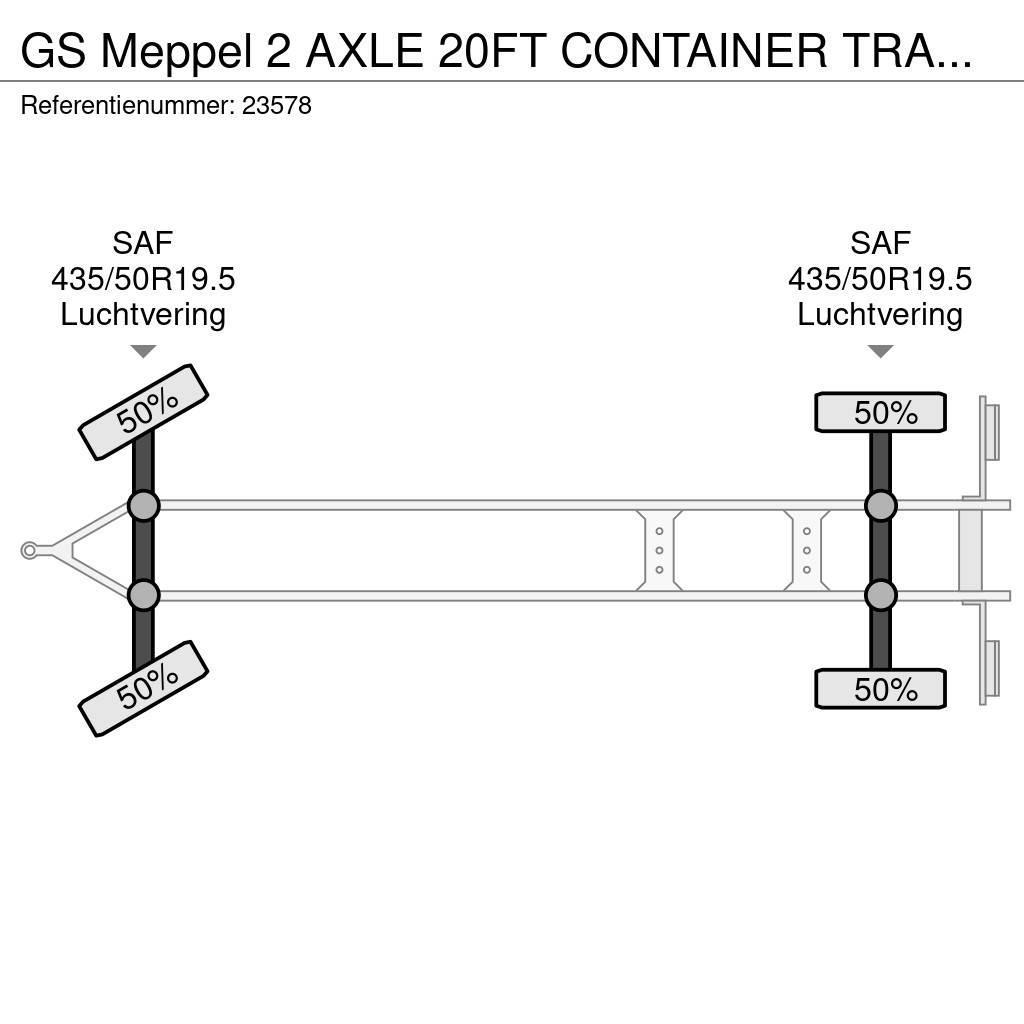 GS Meppel 2 AXLE 20FT CONTAINER TRANSPORT TRAILER Kontejnerske prikolice
