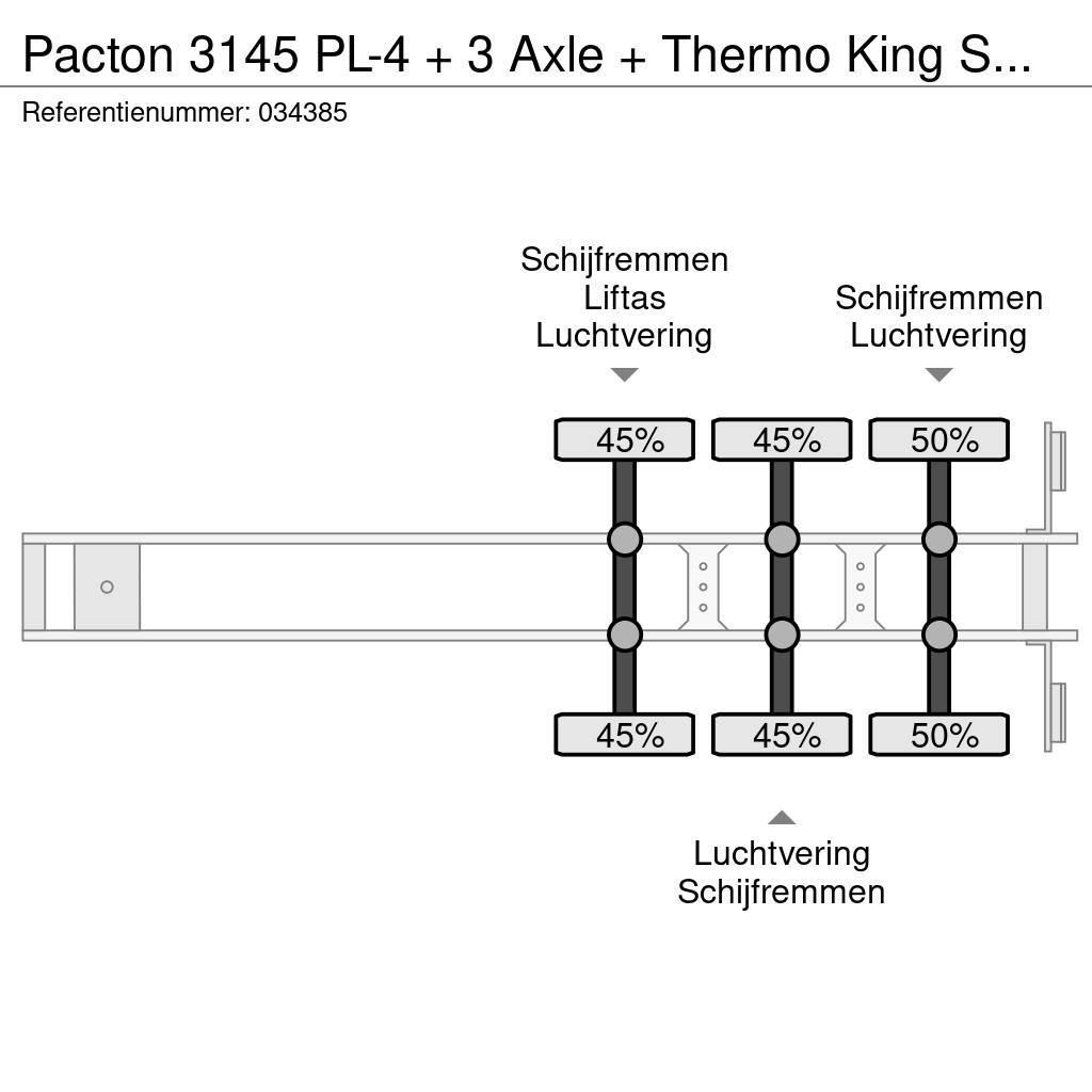 Pacton 3145 PL-4 + 3 Axle + Thermo King SMX SR Hladilne polprikolice