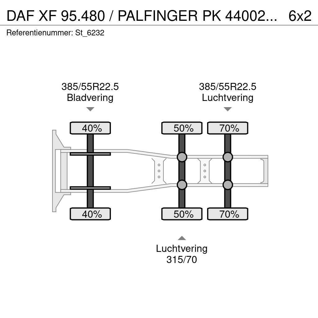 DAF XF 95.480 / PALFINGER PK 44002 / JIB / WINCH Vlačilci