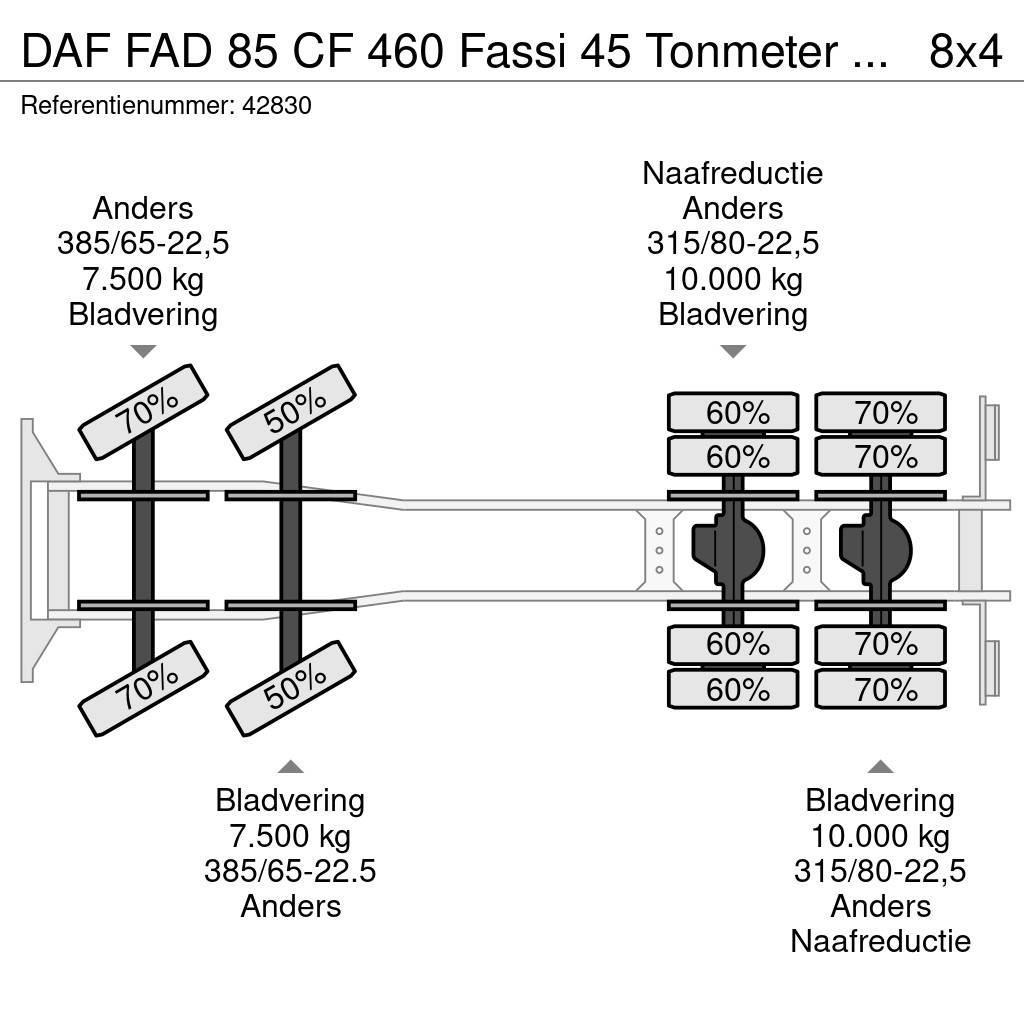DAF FAD 85 CF 460 Fassi 45 Tonmeter laadkraan + Fly-Ji Rabljeni žerjavi za vsak teren