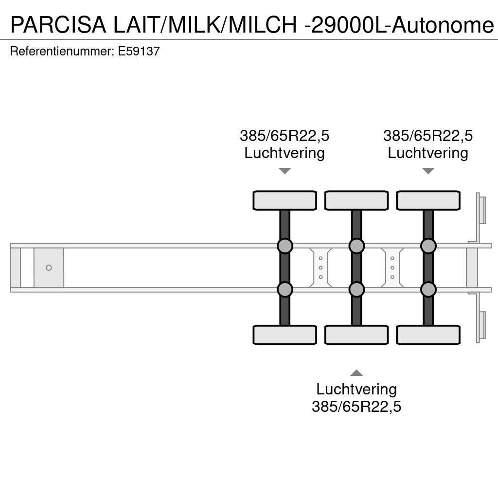  Parcisa LAIT/MILK/MILCH -29000L-Autonome Polprikolice cisterne