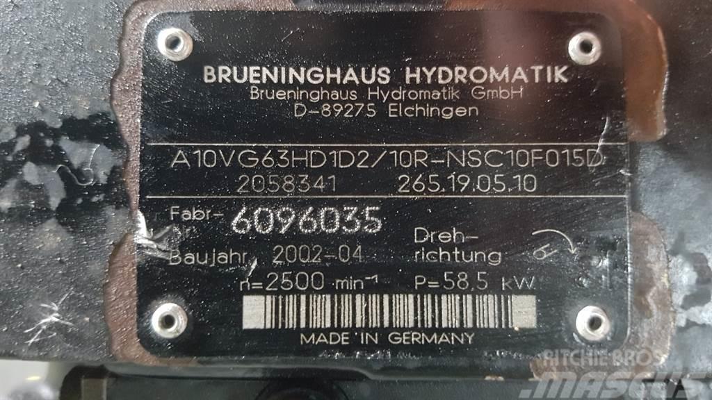 Brueninghaus Hydromatik A10VG63HD1D2/10R - Drive pump/Fahrpumpe/Rijpomp Hidravlika