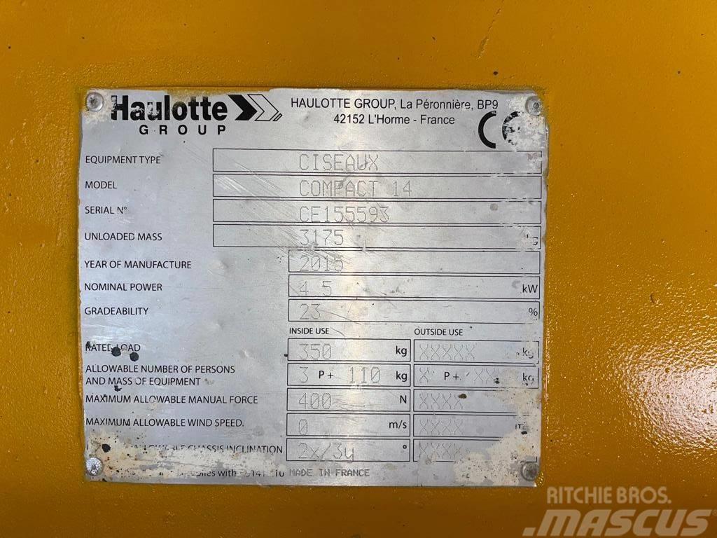 Haulotte Compact 14 Škarjaste dvižne ploščadi