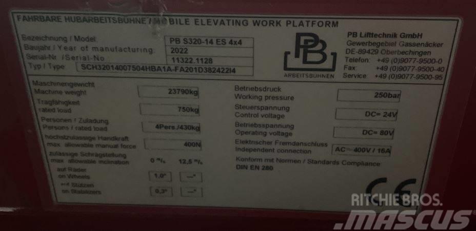 PB S320-14 4x4, high rack lift, 32m,like Holland Lift Škarjaste dvižne ploščadi